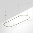 Основание ART-APRIORI-OVAL-HANG-3000x1000 (OG) (Arlight, IP20 Металл, 3 года)