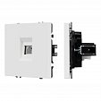 ARL NOBE Розетка телефонная софт-тач белый кварц SCT-MTL1-SFPL-WH (RJ-11, 4C) (Arlight, -)