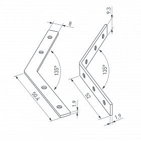 Соединитель профиля LINE-6070-L135 Set (Arlight, Металл)