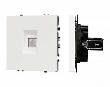 ARL NOBE Розетка компьютерная софт-тач белый кварц SCT-MPC1-SFPL-WH (RJ-45, CAT6) (Arlight, -)