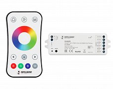 INTELLIGENT ARLIGHT Диммер SMART-SET-PWM-104-52-RGBW-SUF White (12-24V, 4x4A, ПДУ RING 10кн, 2.4G) (IARL, Контроллер)