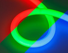 Лента герметичная MOONLIGHT-BLACK-SIDE-G280-D25mm 24V RGB 360deg (14.4 W/m, IP65, 1m, wire x1) (Arlight, Вывод боковой, 3 года)