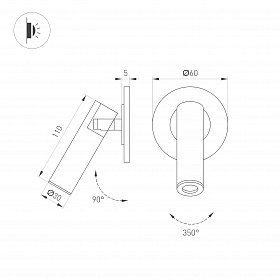 Светильник SP-READER-NB-R60-3W Warm3000 (WH, 20 deg, 230V) (Arlight, IP20 Металл, 3 года)