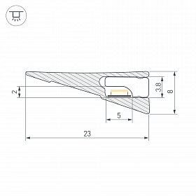 Профиль SL-MINI-SHELF-H8-2000 ANOD OLIVE GREY (Arlight, Алюминий)