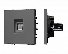 ARL NOBE Розетка телефонная софт-тач серый базальт SCT-MTL1-SFPL-GR (RJ-11, 4C) (Arlight, -)