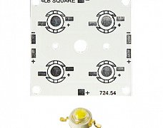 Плата 50x50-4E Emitter (4x LED, 724-54) (Turlens, -)