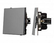 Механизм выключателя одноклавишный непроходной SWT-TENDO-MK01-PL-GR (230V, 10A) (Arlight, Графитовый)