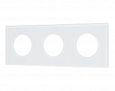 Рамка стеклянная FRM-GLARE-GC-3-WH (Arlight, -)