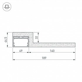 Гипсокартонный Модуль ARL-LINE-EDGE-50-2000 (ГКЛ 12.5мм) (Arlight, -)