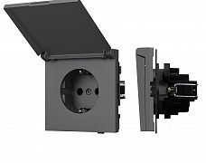 Механизм розетки влагозащищённый SCT-TENDO-MCP-SFPL-GR (230V, 16A) (Arlight, Матовый графитовый)