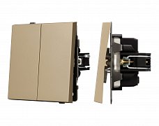 Механизм выключателя управления шторами SWT-TENDO-MKR2-SFPL-GD (230V, 10A) (Arlight, Матовый песочный)