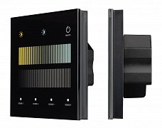 INTELLIGENT ARLIGHT Сенсорная панель SMART-DALI-301-11-1G-4SC-DT8 Черная (230V, встраиваемая, 2.4G) (IARL, IP20 Пластик, 5 лет)