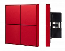INTELLIGENT ARLIGHT Кнопочная панель KNX-304-23-IN Rose Red (BUS, Frame) (IARL, IP20 Металл, 2 года)