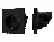 Механизм розетки с USB зарядкой SCT-NOBE-MUCC-SFPL-BK (230V, 16A) (Arlight, -)
