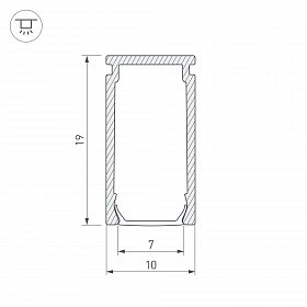 Профиль PIK-1019-2000 ANOD (Arlight, Алюминий)