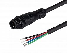 Коннектор питания ARL-WAVE-0612-RGB-CON-POWER-MALE-BLK (Arlight, IP67 Пластик, 3 года)