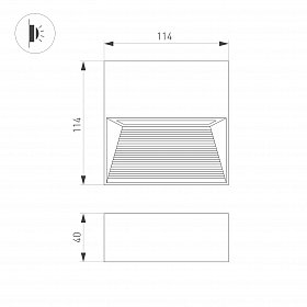 Светильник LGD-RIBONIK-S114x114-5W Day4000 (Черный, 50 deg, 230V) (Arlight, IP65 Металл, 5 лет)