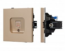 Механизм компьютерной розетки SCT-TENDO-MPC1-PL-GD (RJ-45, CAT6) (Arlight, Песочный)