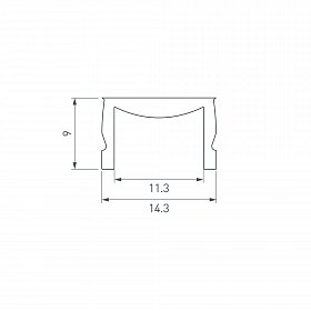 Экран матовый HR-M-IP20-2000 (до IP67 с герметизацией) (Arlight, Пластик)
