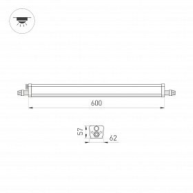 Светильник ALT-TUBULAR-600-14W Day4000 (WH, 120 deg, 230V) (Arlight, IP65 Пластик, 5 лет)