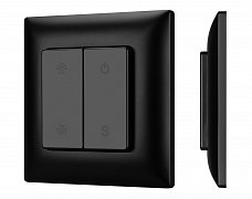INTELLIGENT ARLIGHT Кнопочная панель SMART-RF-801-22-1G-DIM-SUF Black (3V, 2.4G) (IARL, IP20 Пластик, 5 лет)