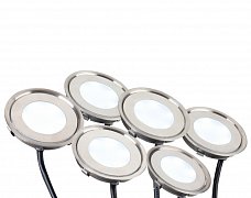 Набор KT-R-6x0.5W LED Day White 12V (круг) (Arlight, IP67 Металл, 1 год)