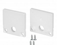 Заглушка SL-SLIM20-H20 WHITE с отверстием (Arlight, Пластик)