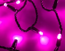Светодиодная гирлянда ARD-STRING-CLASSIC-10000-BLACK-100LED-STD PINK (230V, 7W) (Ardecoled, IP65, 1 год)