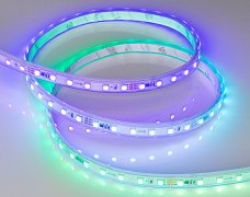 Светодиодная лента герметичная SPI-P-F72-11mm 24V RGB-PX6 (14.4 W/m, IP66, 3535, 5m) (Arlight, бегущий огонь)