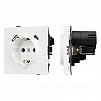 Механизм розетки с USB зарядкой SCT-TENDO-MUAC-SFPL-WH (230V, 16A) (Arlight, Матовый белый)