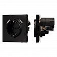 Механизм розетки с USB зарядкой SCT-TENDO-MUAA-PL-BK (230V, 16A) (Arlight, Черный)