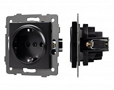 Механизм электрической розетки SCT-MEU1-PL-BK-V (250V, 16A) (Arlight, -)