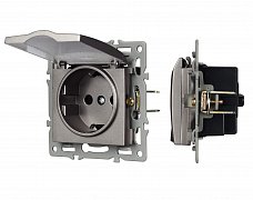 Механизм розетки влагозащищённый SCT-MCP-PL-GR (250V, 16A) (Arlight, -)