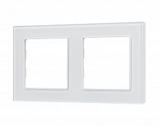 Рамка стеклянная FRM-GLARE-GS-2-WH (Arlight, -)