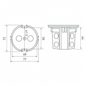 Монтажная коробка RMB-1S (Arlight, Пластик)