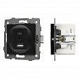 Механизм USB розетки SCT-MUAC-PL-BK-V (5V, 3A, QC4) (Arlight, -)