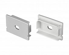 Заглушка LINE-3020 SILVER с отверстием (Arlight, Пластик)
