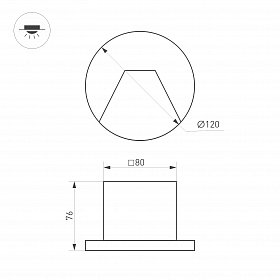 Светильник LT-TIE-R120-3W Warm3000 (WH, 75x30 deg, 230V) (Arlight, IP65 Бетон, 3 года)