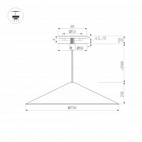 Светильник SP-MAKOTO-R750-14W Warm3000 (WH, 36 deg, 230V, TRIAC) (Arlight, IP20 Металл, 3 года)