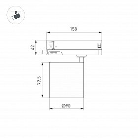 Светильник LGD-DYKE-4TR-R90-26W Day4000 (BK, 20 deg, 230V) (Arlight, IP20 Металл, 5 лет)