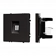ARL NOBE Розетка компьютерная софт-тач черный оникс SCT-MPC1-SFPL-BK (RJ-45, CAT6) (Arlight, -)