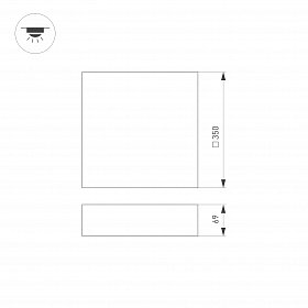Светильник SP-QUADRO-S350x350-30W Warm3000 (WH, 120 deg, 230V) (Arlight, IP40 Металл, 3 года)