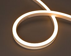 Лента герметичная MOONLIGHT-SIDE-A140-12x17mm 24V Warm2400 (9.6 W/m, IP67, 5m, wire x2) (Arlight, Вывод боковой, 3 года)