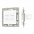 Механизм компьютерной розетки двойной SCT-MPC2-PL-WH (RJ-45, CAT6) (Arlight, -)