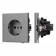Механизм электрической розетки SCT-TENDO-MEU1-PL-GR (230V, 16A) (Arlight, Графитовый)