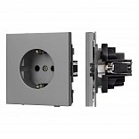 Механизм электрической розетки SCT-TENDO-MEU1-PL-GR (230V, 16A) (Arlight, Графитовый)