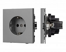 Механизм электрической розетки SCT-TENDO-MEU1-PL-GR (230V, 16A) (Arlight, Графитовый)