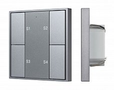 INTELLIGENT ARLIGHT Кнопочная панель DALI-201-23-1G-4SC-IN Silver (BUS, Frame) (IARL, IP20 Металл, 3 года)