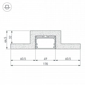 Гипсокартонный Модуль ARL-LINE-50-2000 (ГКЛ 12.5мм) (Arlight, -)