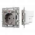 Механизм розетки с USB зарядкой SCT-MUAA-PL-GR (250V, 16A) (Arlight, -)